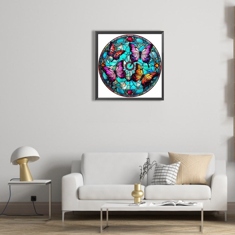 Butterfly Glass Painting - Full Round Drill Diamond Painting 30*30CM