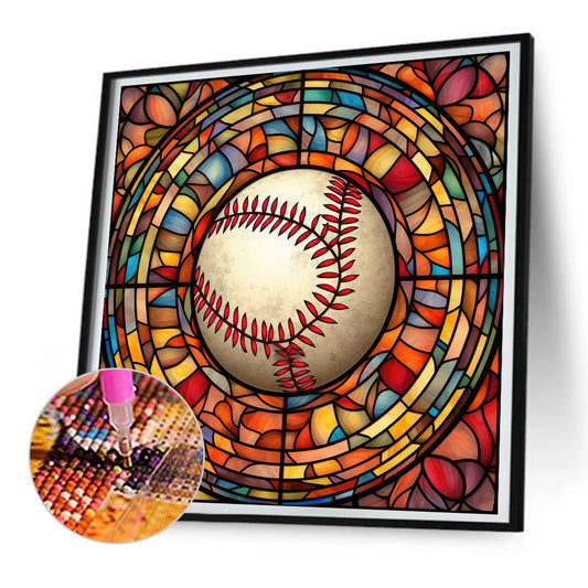 Baseball Glass Painting - Full Round Drill Diamond Painting 30*30CM