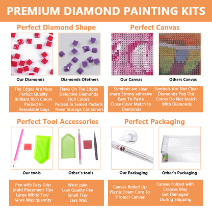 Seaside Flowers Bright Moon - Full Square Drill Diamond Painting 50*60CM