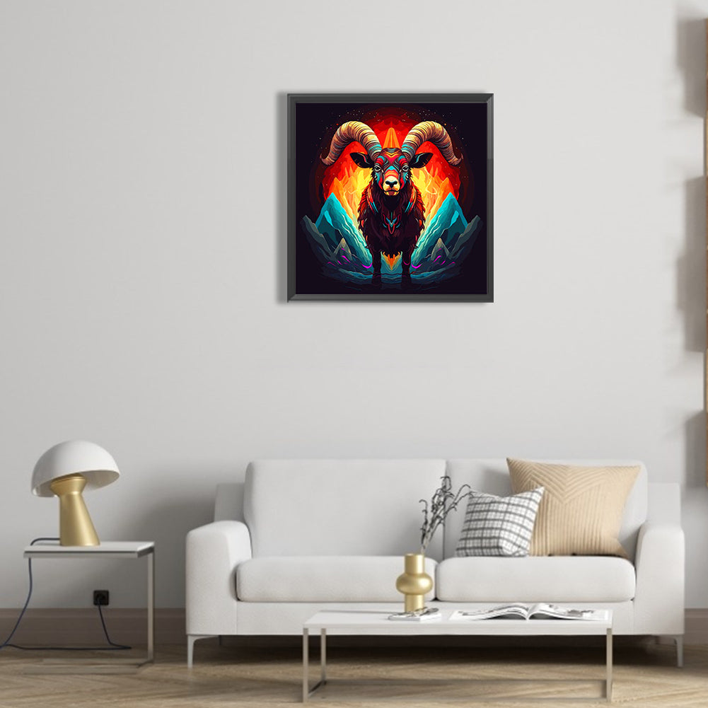 Sheep In Flames - Full Round Drill Diamond Painting 30*30CM