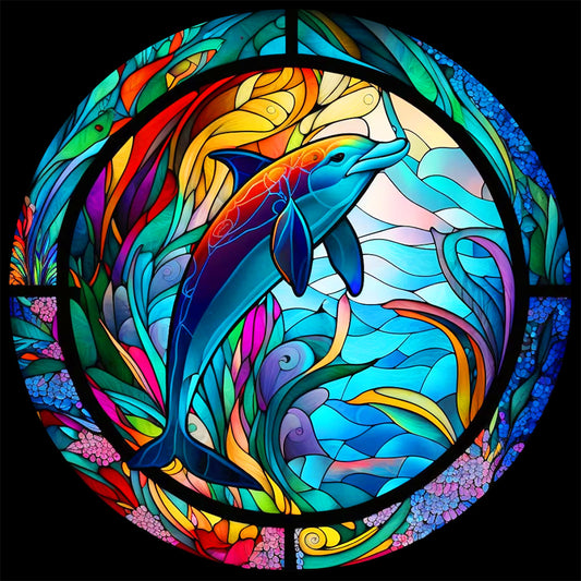 Underwater Dolphin - Full Round Drill Diamond Painting 30*30CM