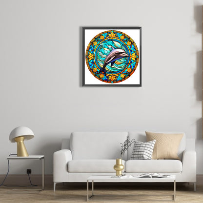 Dolphin - Full Round Drill Diamond Painting 30*30CM