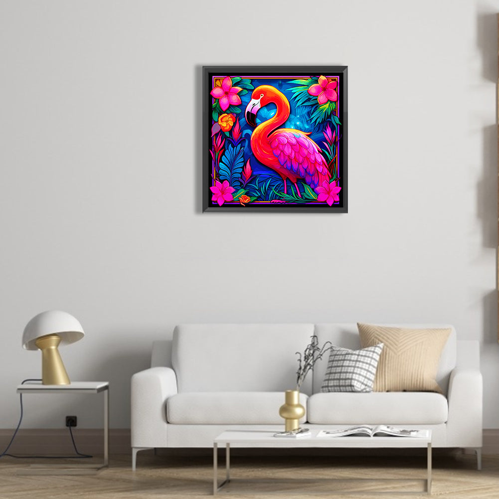 Elegant Flamingo - Full Round Drill Diamond Painting 30*30CM