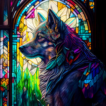 Silent Wolf - Full Round Drill Diamond Painting 30*30CM