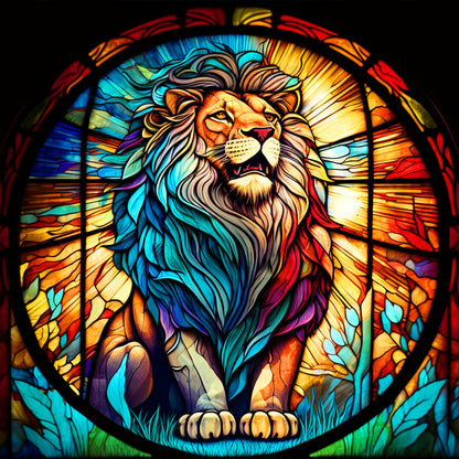 Roaring Lion - Full Round Drill Diamond Painting 30*30CM