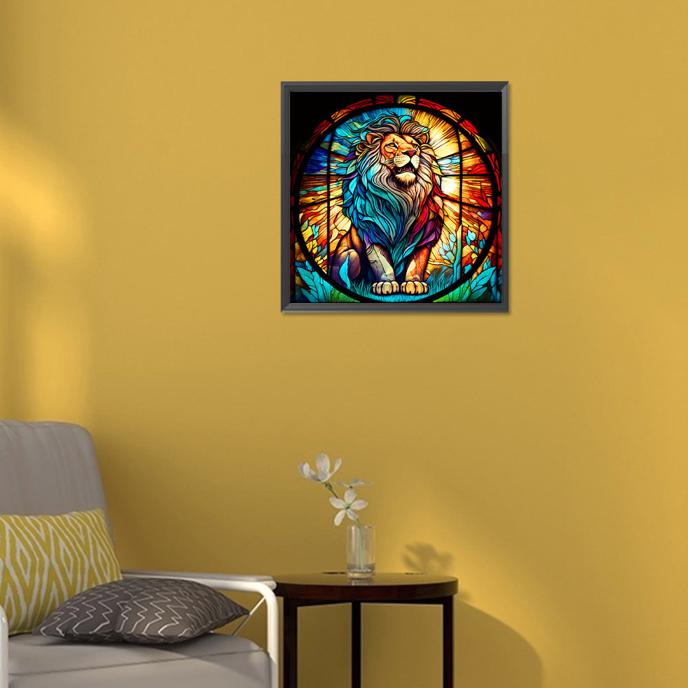 Roaring Lion - Full Round Drill Diamond Painting 30*30CM