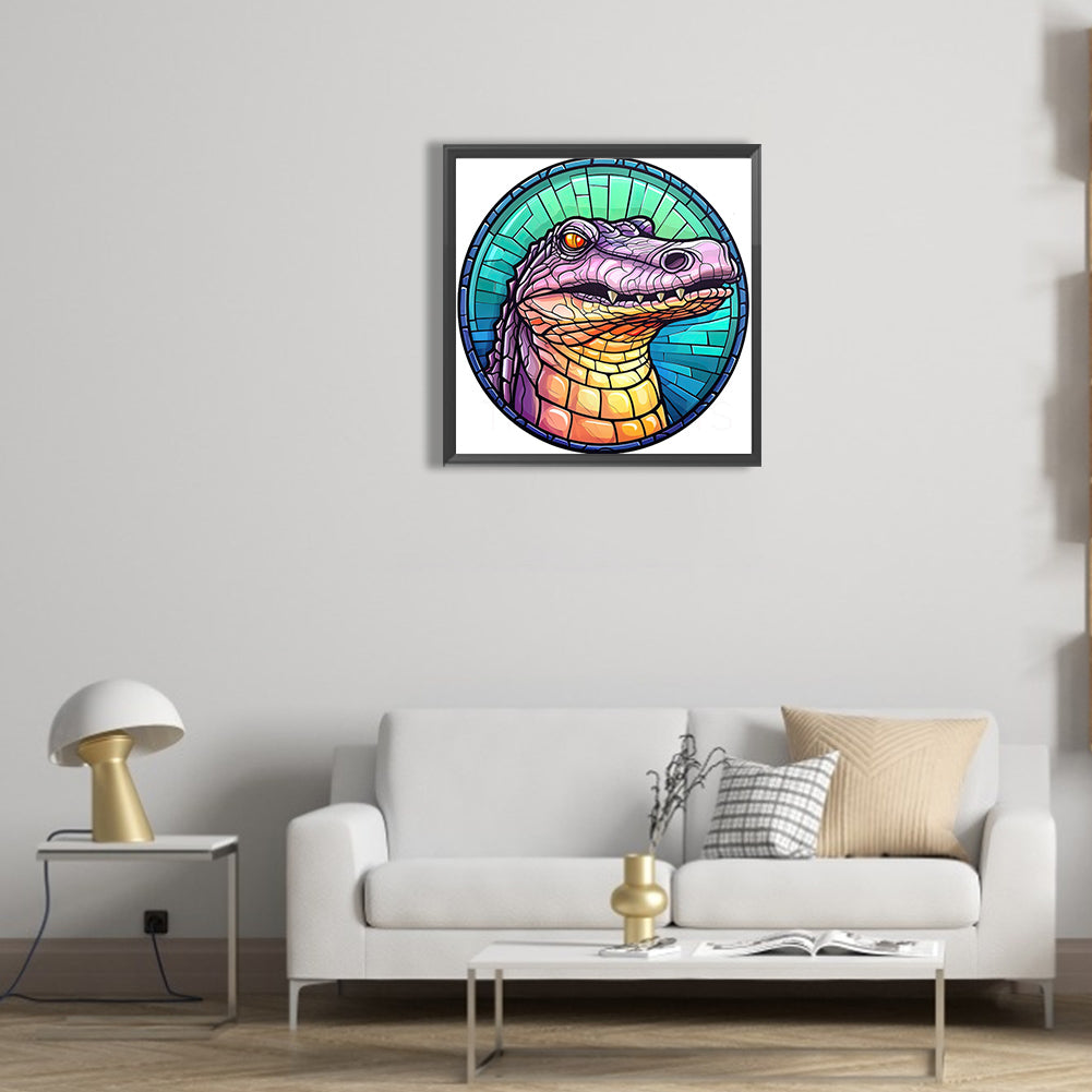 Crocodile - Full Round Drill Diamond Painting 30*30CM
