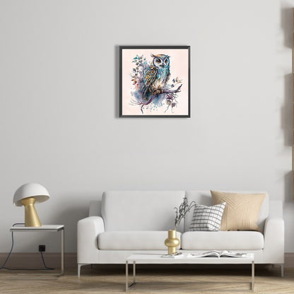 Owl - Full Round Drill Diamond Painting 35*35CM