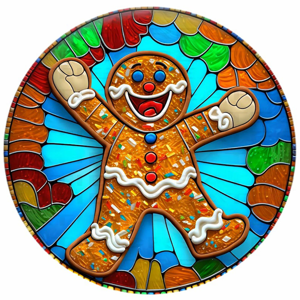 Gingerbread Man - Full Round Drill Diamond Painting 30*30CM