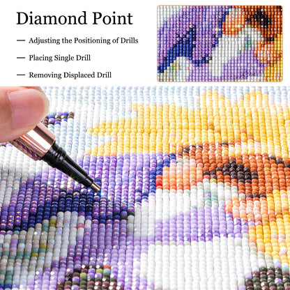 Skull Flowers - AB Dril Square Diamond Painting 30*50CM