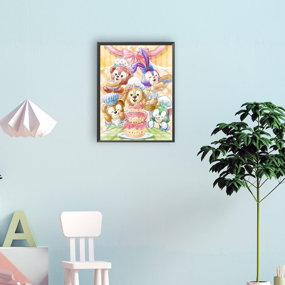Watercolor Disney Star Deluge - Full Round Drill Diamond Painting 30*40CM