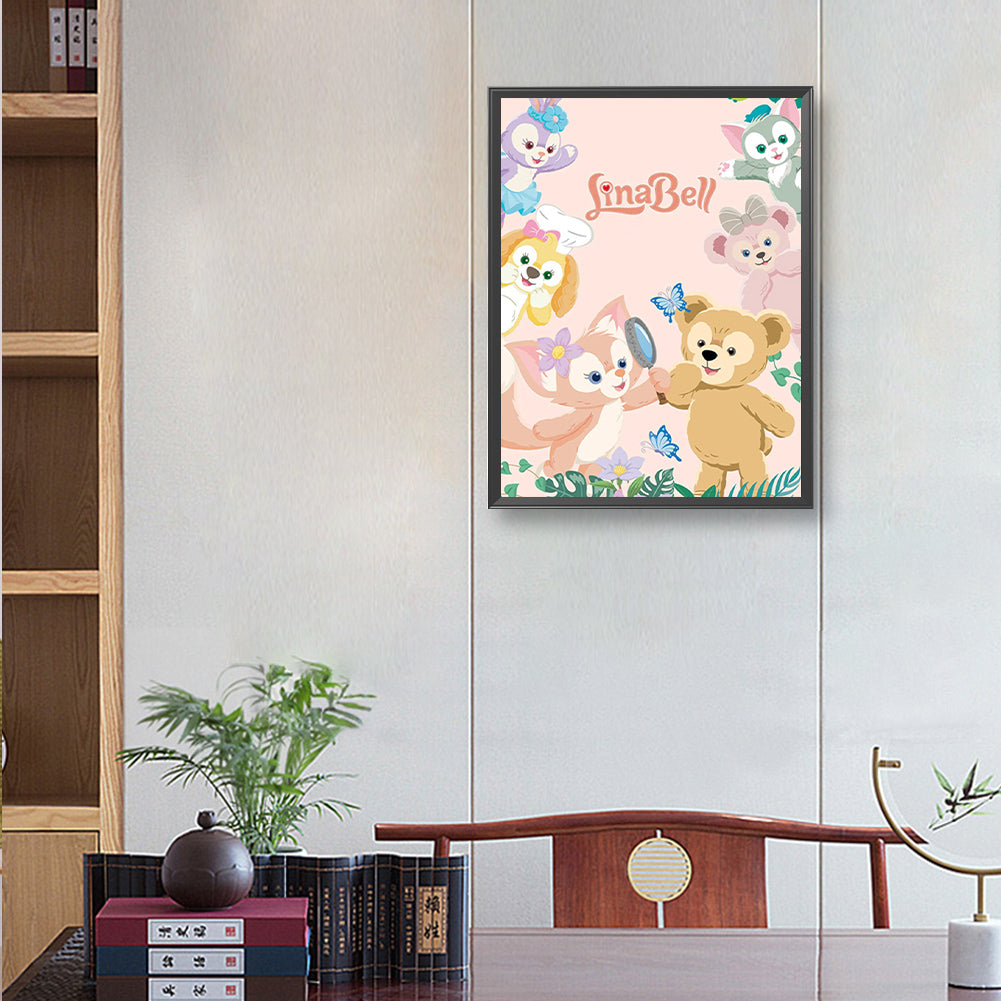 Watercolor Disney Rena Belle - Full Round Drill Diamond Painting 30*40CM