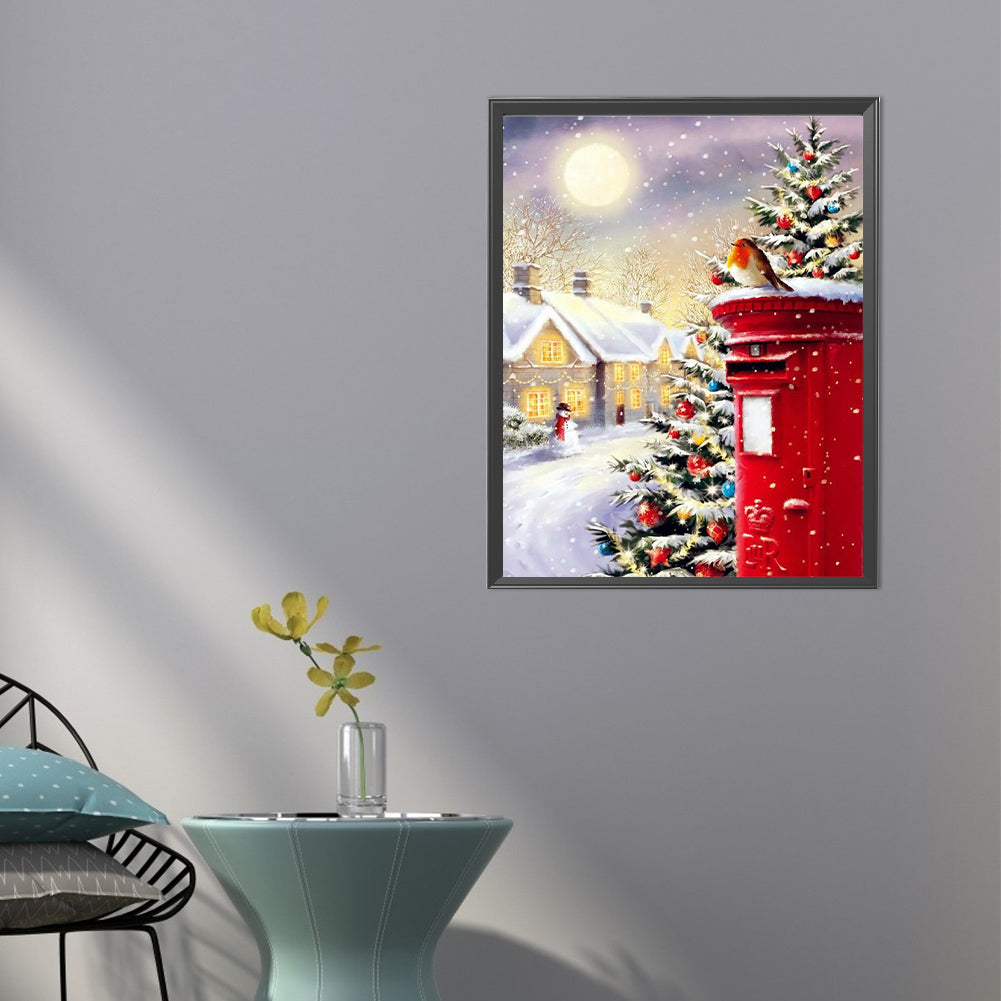 Snow Under The Moon - Full Round Drill Diamond Painting 40*50CM