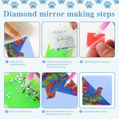 DIY Diamond Art Bookmarks Art Craft 5D Leather Triangle for Beginner Adults Kids