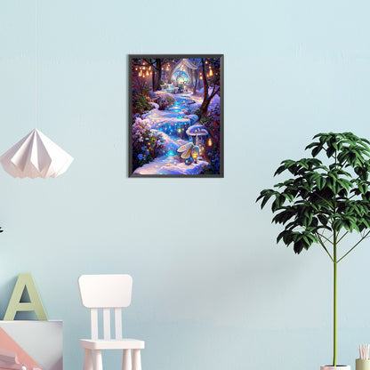 Fantasy Snow Forest - Full Round Drill Diamond Painting 30*40CM
