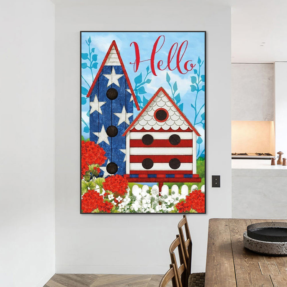 Bird House - Full Round Drill Diamond Painting 50*70CM