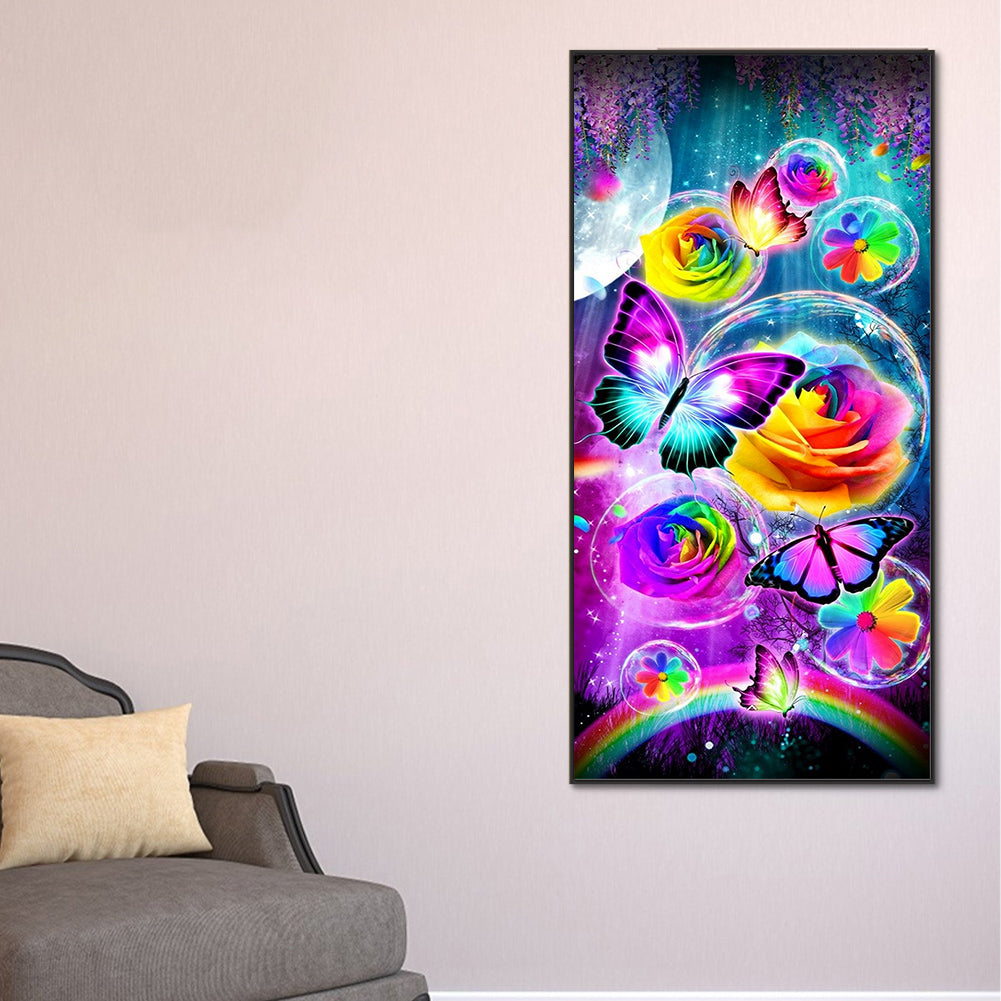 Butterflies - Full Round Drill Diamond Painting 40*80CM