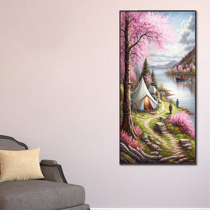 Camping Beauty - Full Round Drill Diamond Painting 40*80CM