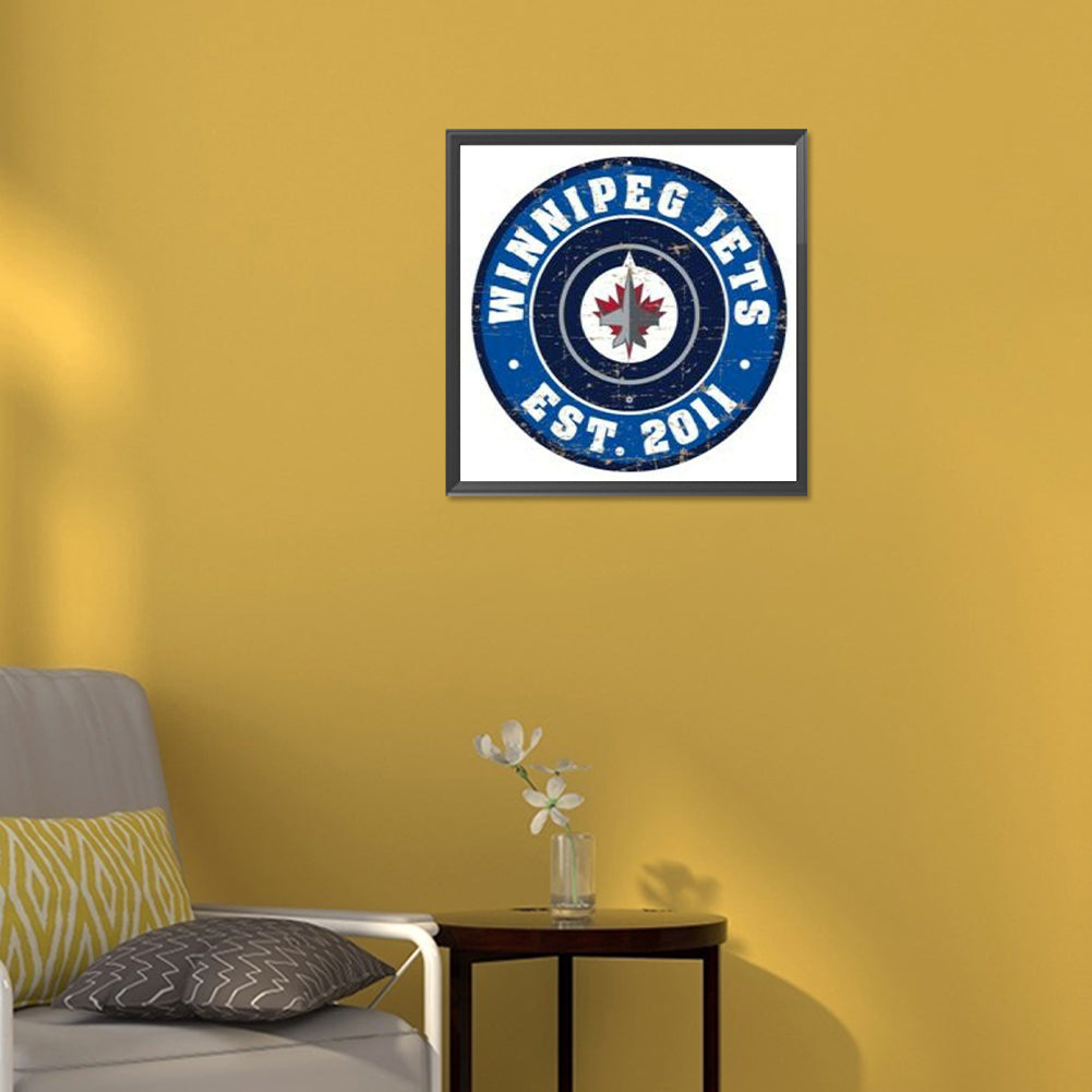 NFL Winnipeg Jets - Full Round Drill Diamond Painting 30*30CM