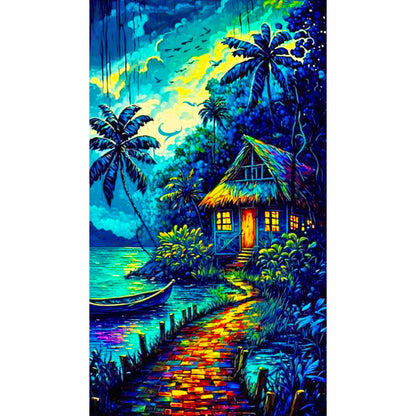 Seaside Cottage - Full Round Drill Diamond Painting 40*70CM