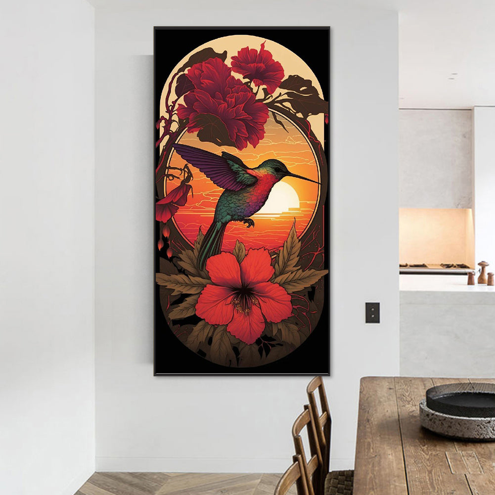 Branch Sparrow - Full Round Drill Diamond Painting 40*80CM
