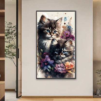 Watercolor Cat - Full Square Drill Diamond Painting 40*70CM