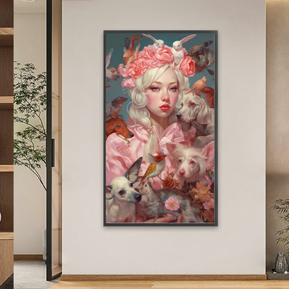 Beauty And Pets - Full Square Drill Diamond Painting 40*70CM