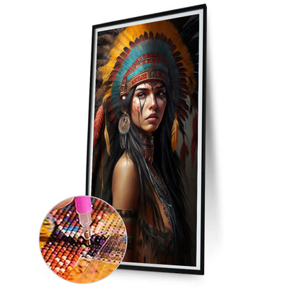 Indian Beauty - Full Square Drill Diamond Painting 40*80CM