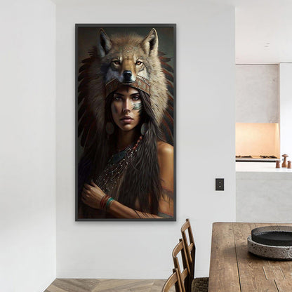Indian Beauty - Full Square Drill Diamond Painting 40*80CM