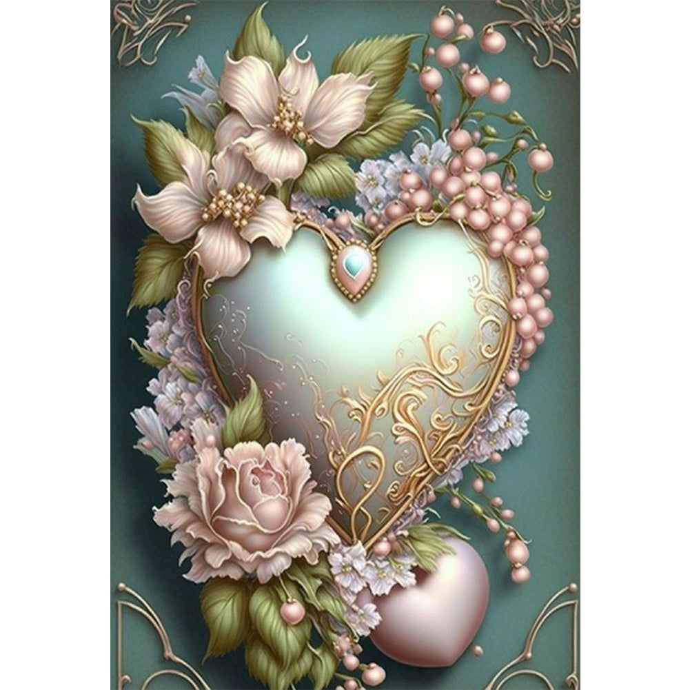 Love Flower Frame - Full Round Drill Diamond Painting 50*70CM