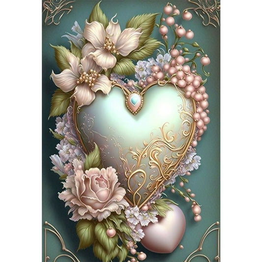 Love Flower Frame - Full Round Drill Diamond Painting 50*70CM