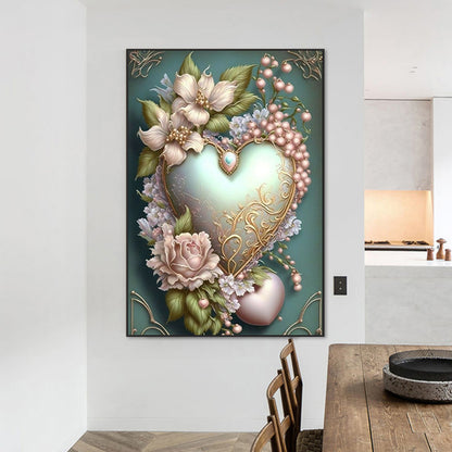 Love Flower Frame - Full Round Drill Diamond Painting 50*70CM