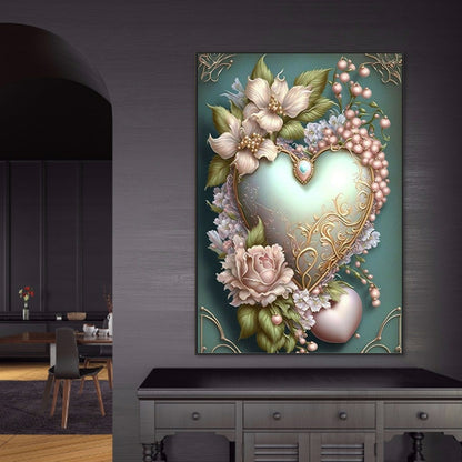 Love Flower Frame - Full Round Drill Diamond Painting 50*70CM