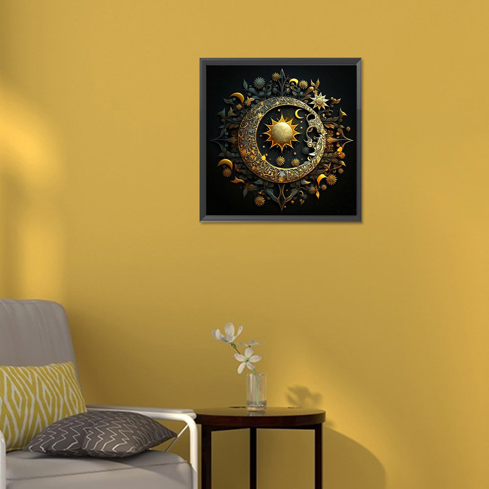 Sun Moon Star Chart - Full Round Drill Diamond Painting 30*30CM