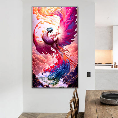 Colorful Phoenix - Full Round Drill Diamond Painting 45*80CM