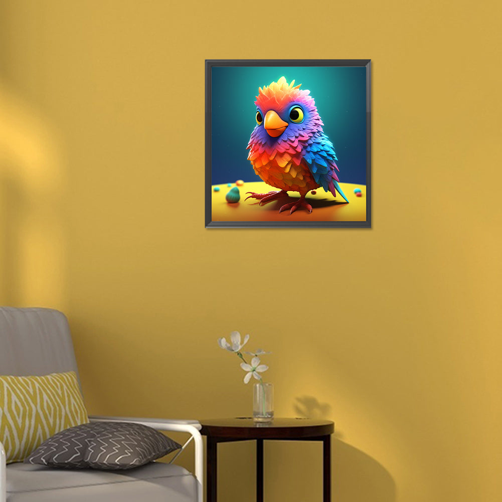 Colorful Parrot - Full Round Drill Diamond Painting 30*30CM