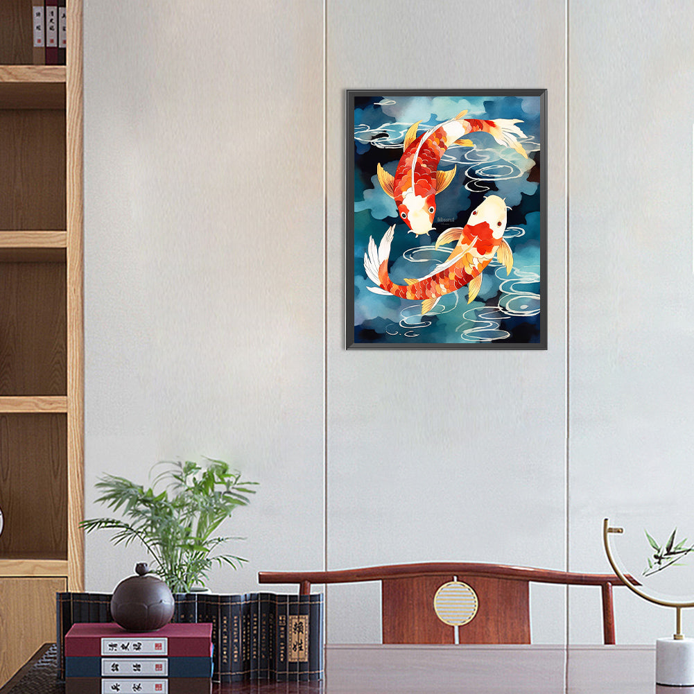 Koi Fish - Full Round Drill Diamond Painting 30*40CM