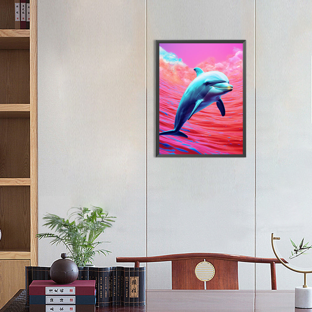 Dolphin - Full Round Drill Diamond Painting 30*40CM