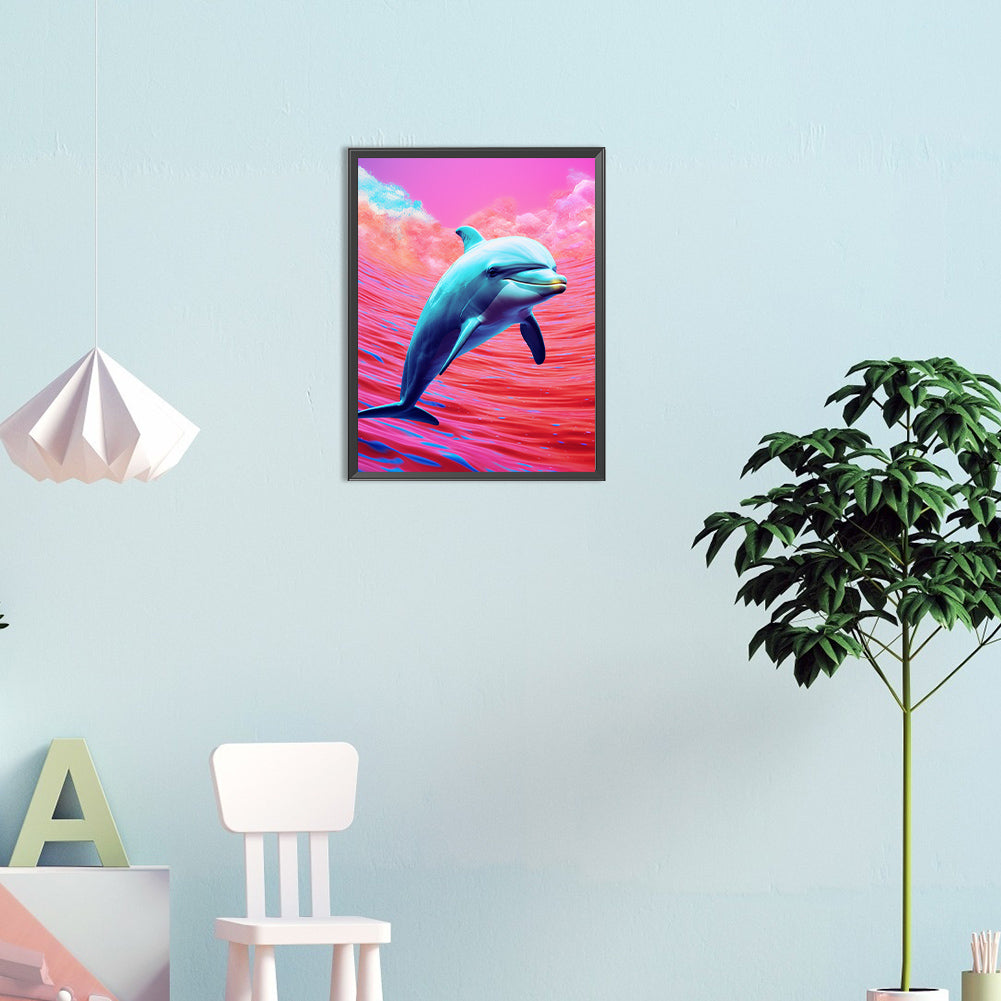 Dolphin - Full Round Drill Diamond Painting 30*40CM