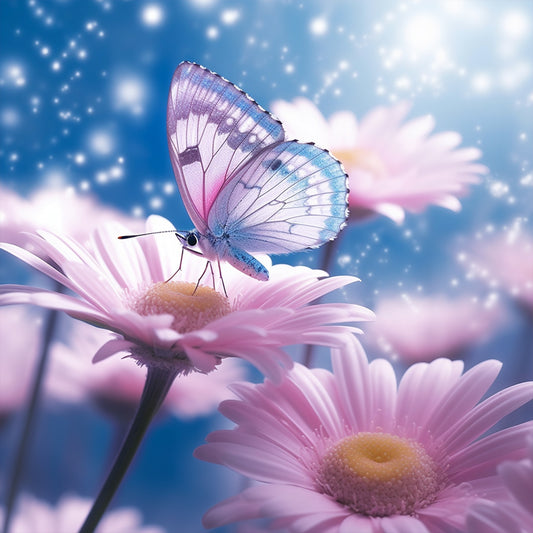 Flowers And Butterflies - Full Round Drill Diamond Painting 30*30CM