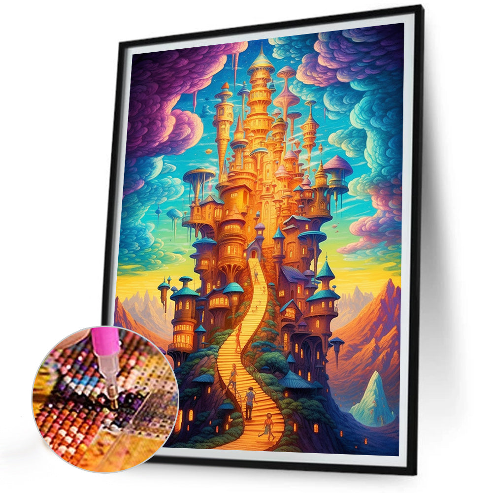Colorful Castle - Full Round Drill Diamond Painting 30*40CM
