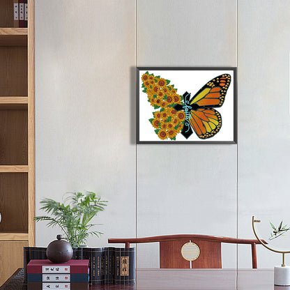 Beautiful Pansies - Special Shaped Drill Diamond Painting 40*30CM