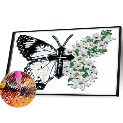 Beautiful Pansies - Special Shaped Drill Diamond Painting 40*30CM