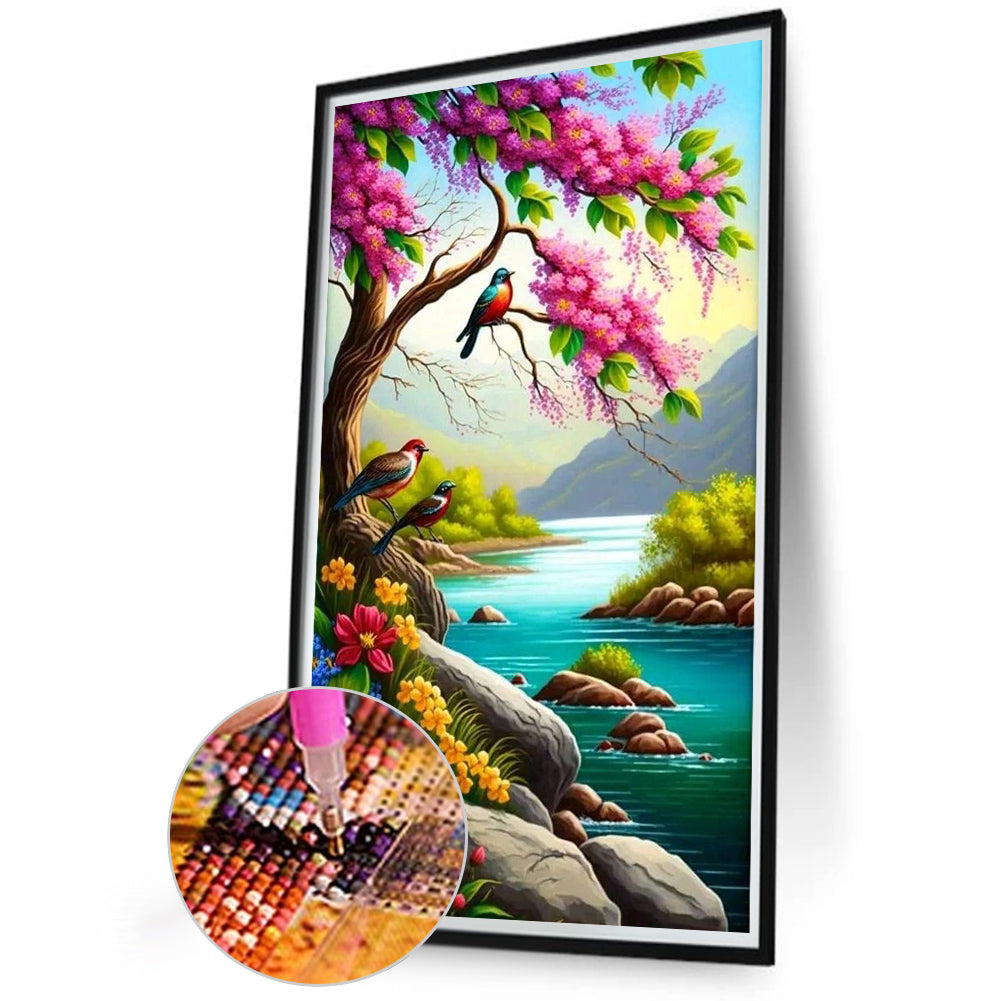 Creek - Full Round Drill Diamond Painting 35*60CM