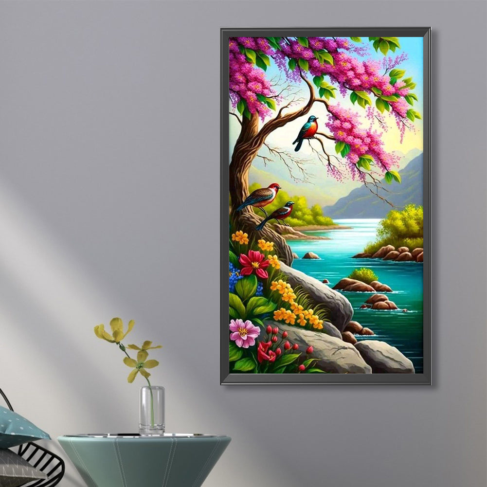 Creek - Full Round Drill Diamond Painting 35*60CM