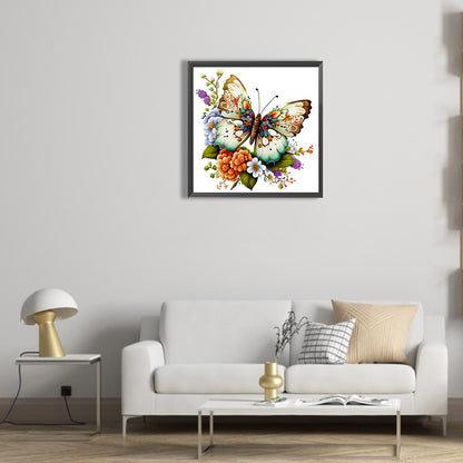 Butterfly - Full Round Drill Diamond Painting 30*30CM