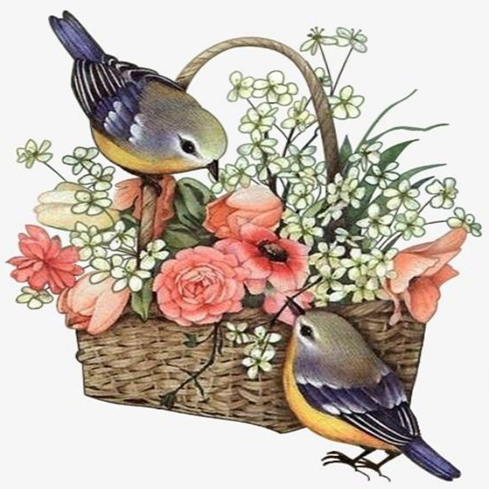 Flower Basket - Full Round Drill Diamond Painting 30*30CM