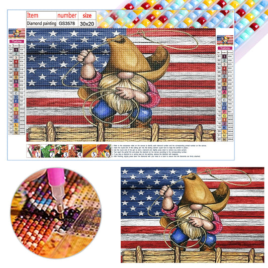 Cowboy Gnome - Full Square Drill Diamond Painting 30*20CM