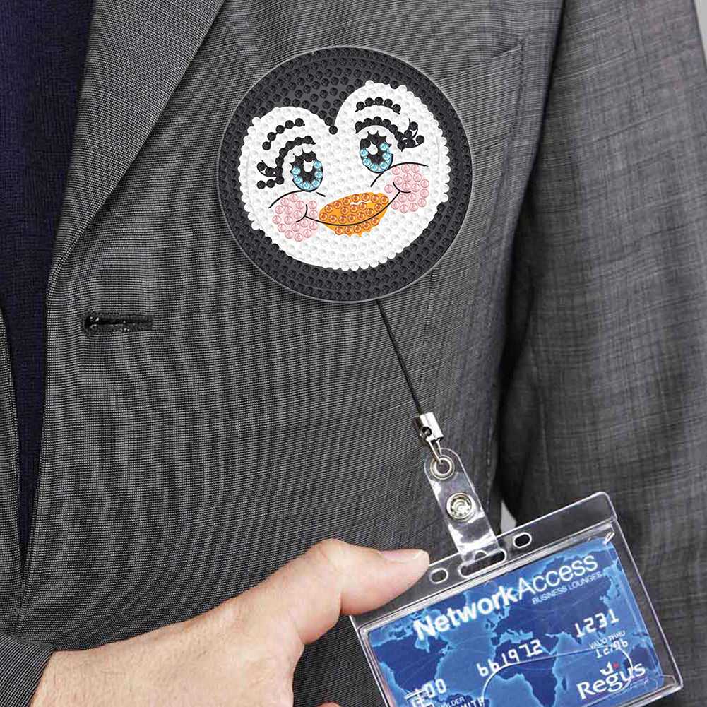 Cute Badge Clip Cartoon ID Card Holders Owl Badge Holder for Office Doctor Nurse