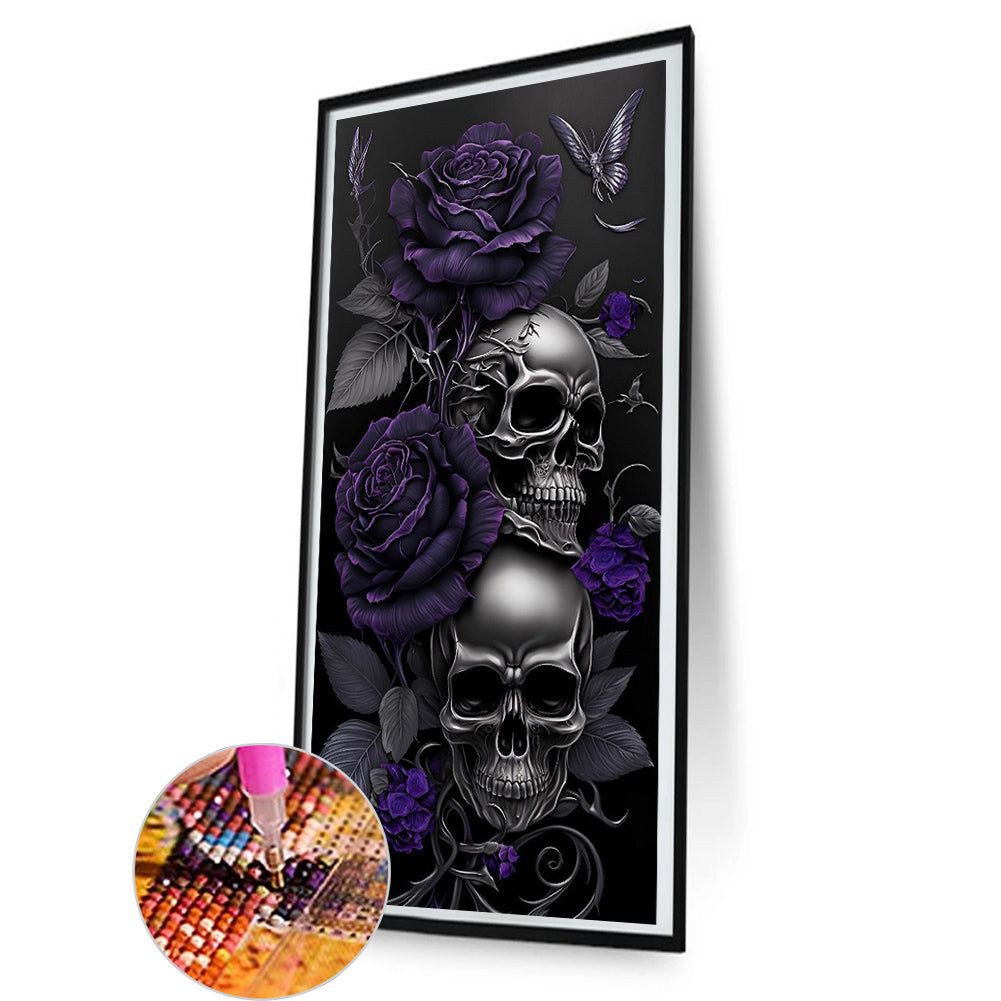 Dark Skull - Full Round Drill Diamond Painting 40*80CM
